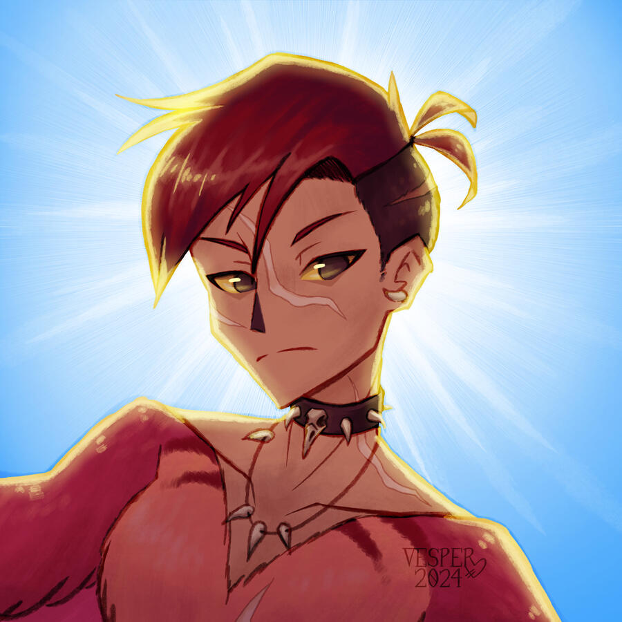 Lined + Colored, Shading, 2024; character owned by me