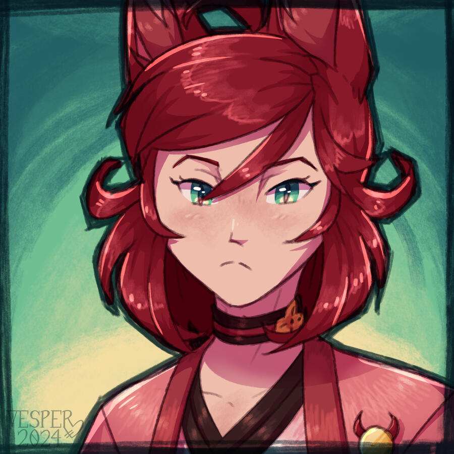 Colored Sketch, Shading, Simple Background, 2024; character owned by me