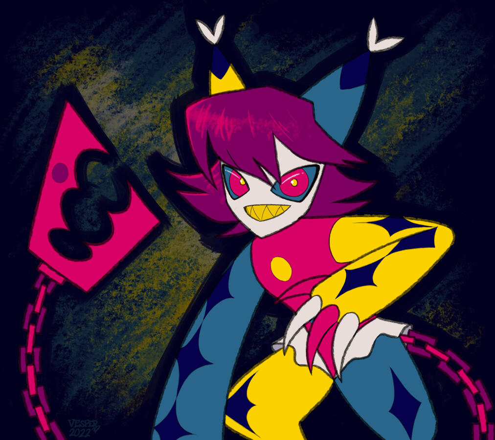 Lined + Colored, Simple Background, 2022; character owned by blyytful on Art Fight